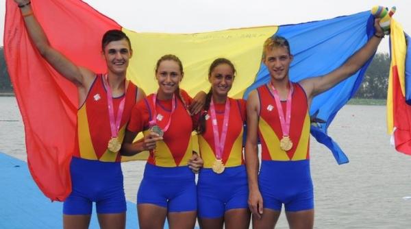 aur pentru echipajele dublu rame fara carmaci la jocurile olimpice de tineret