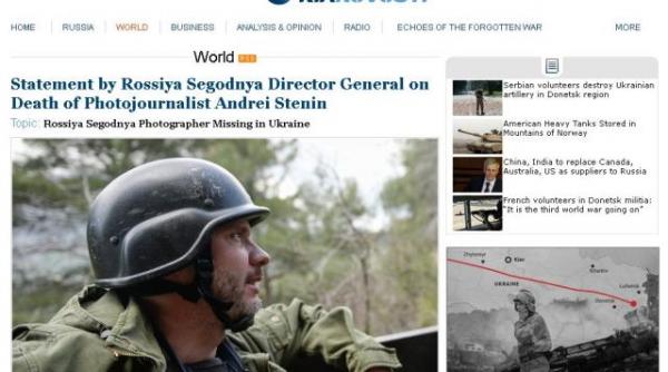 un fotograf al agentiei de presa ruse ria novosti ucis in ucraina