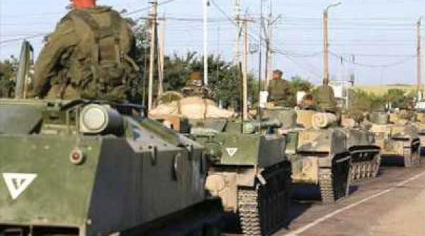 ucraina circa 120 de blindate se indreapta din rusia spre krasnodon regiunea lugansk