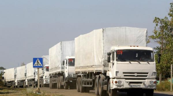 un al treilea convoi umanitar rus a ajuns in estul ucrainei