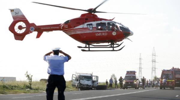braila accident cu sase raniti pe dn23 una dintre victime a fost preluata de elicopterul smurd
