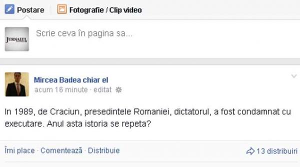 mircea badea in 1989 de craciun presedintele romaniei dictatorul a fost condamnat cu executare anul asta istoria se repeta