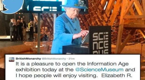 regina elisabeta a ii a primul mesaj pe twitter