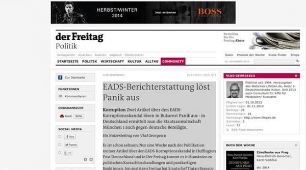 der freitag raportul eads declanseaza panica inca un caz de coruptie semnalat de vlad georgescu