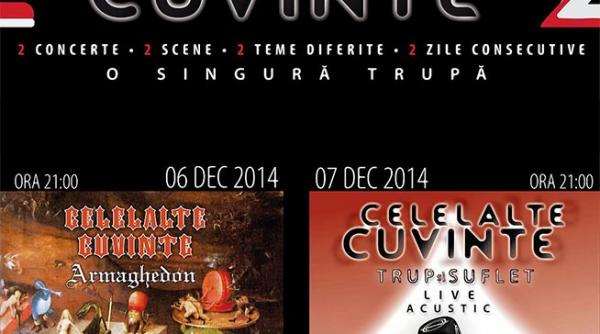 celelalte cuvinte doua concerte la rand