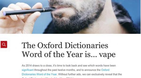cuvantul anului 2014 este vape il stiati
