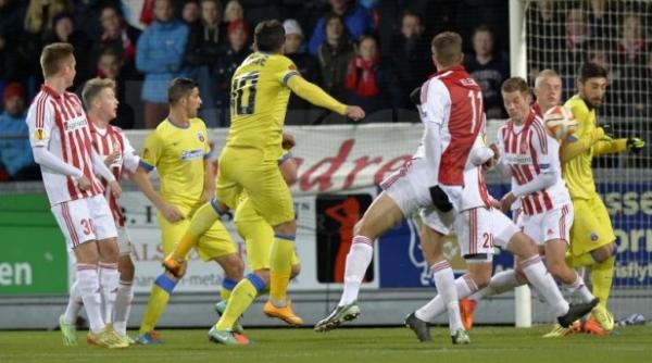 europa league aalborg bk a invins pe steaua bucuresti cu scorul de 1 0 in grupa j