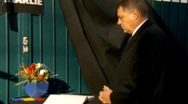 atentatul de la charlie hebdo klaus iohannis a semnat in cartea de condoleante de la ambasada frantei