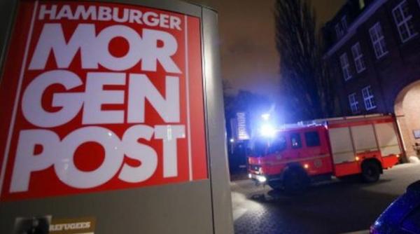 atac la sediul unui ziar din germania hamburg morgenpost publicase caricaturi din revista charlie hebdo