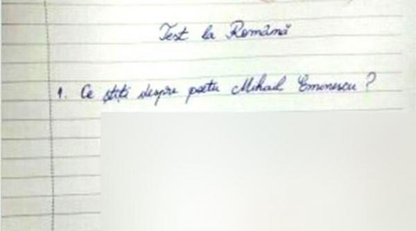 raspunsul aiuritor al unui elev la intrebarea ce stiti despre mihai eminescu