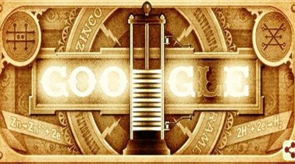google aniverseaza 270 de ani de la nasterea lui alessandro volta inventatorul bateriei video