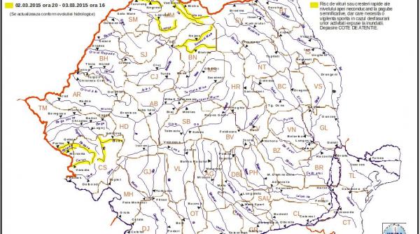 cod galben de inundatii pe rauri din cinci judete ce zone vor fi afectate