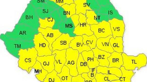 alerta meteo cod galben de ninsori abundente si vant puternic