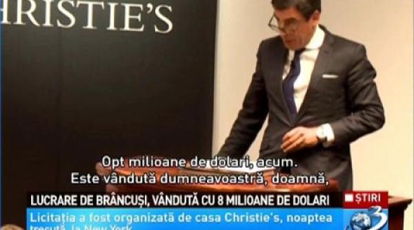 opt milioane de dolari pentru o lucrare de constantin brancusi
