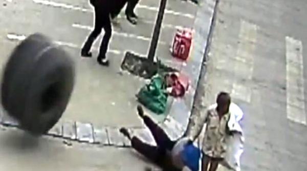 moment socant surprins de camerele de supraveghere