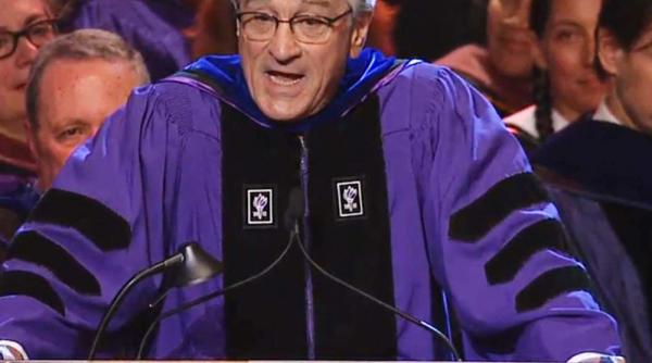 ce le a spus robert de niro absolventilor new york university