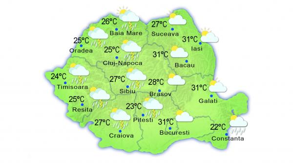 prognoza meteo 25 mai vreme calda si ploi