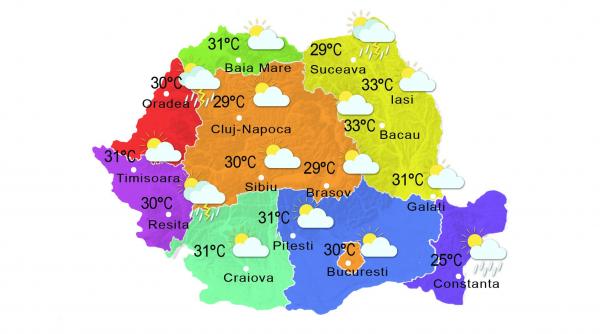 prognoza meteo 9 iunie temperaturi ridicate