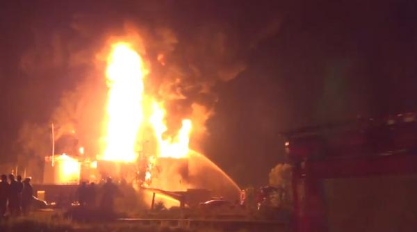 incendiul dezastruos de langa kiev atacat cu tancuri modificate