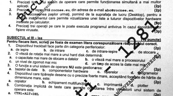 bacalaureat 2015 model de test pentru evaluarea comepetentelor digitale