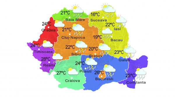 prognoza meteo 18 iunie cer variabil si ploi locale