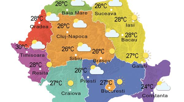 vremea prognoza meteo 24 iunie temperaturi in crestere