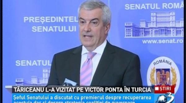 tariceanu l a vizitat pe premierul victor ponta la in turcia