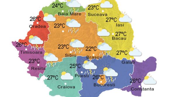 prognoza meteo pentru luni 29 iunie 2015