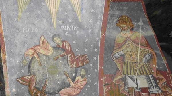 romania misterioasa pictor biserica ozn sfinti costum de cosmonaut