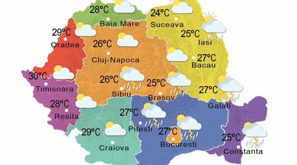 prognoza meteo pentru vineri sambata si duminica