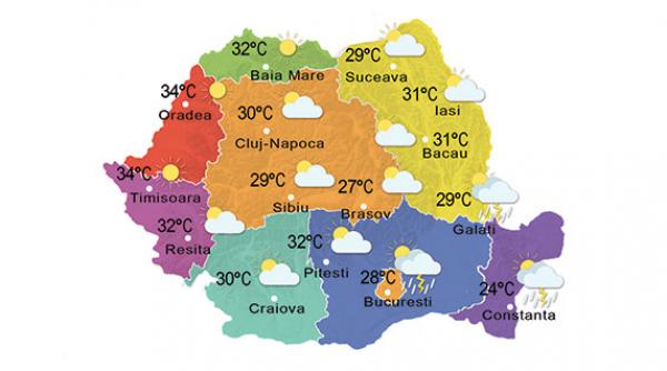 vremea prognoza meteo 6 iulie cod galben de canicula