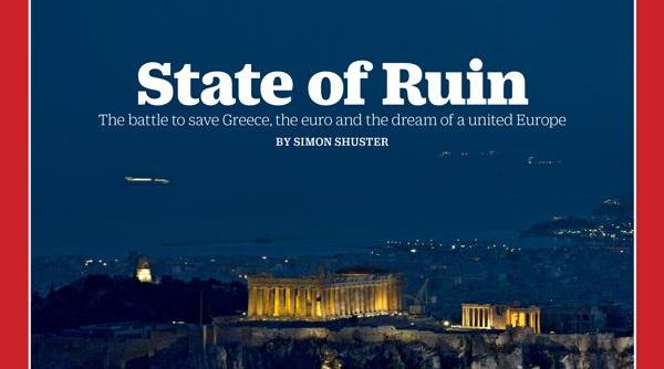 coperta ultimei editii a prestigioasei publicatii americane time este dedicata crizei grecesti