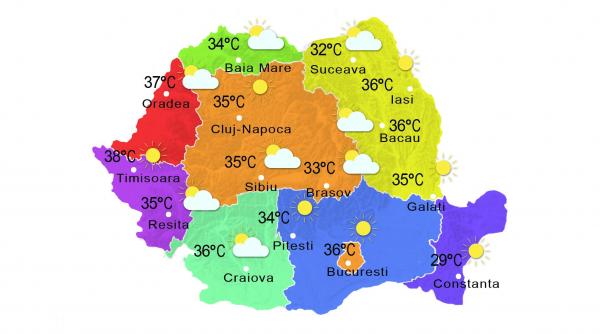 prognoza meteo 23 iulie cod galben de canicula