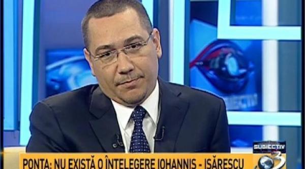 ponta nu exista o intelegere iohannis isarescu