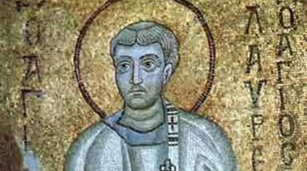 sinaxar sfantul mucenic lavrentie arhidiaconul jertfa pe carbuni aprinsi