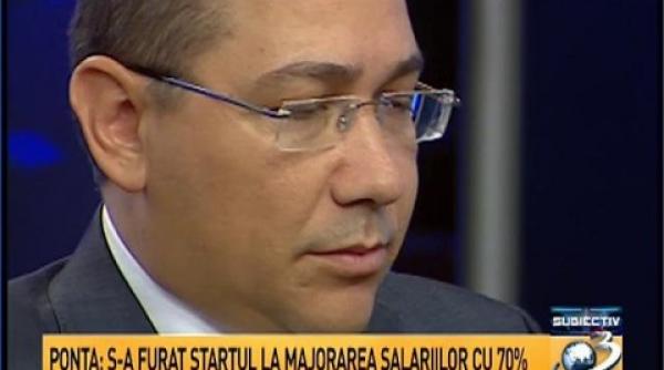 victor ponta despre maririle salariale din guvern parlament si presedintie se mai fura startul