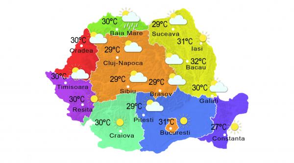 prognoza meteo 25 august temperaturi in urcare