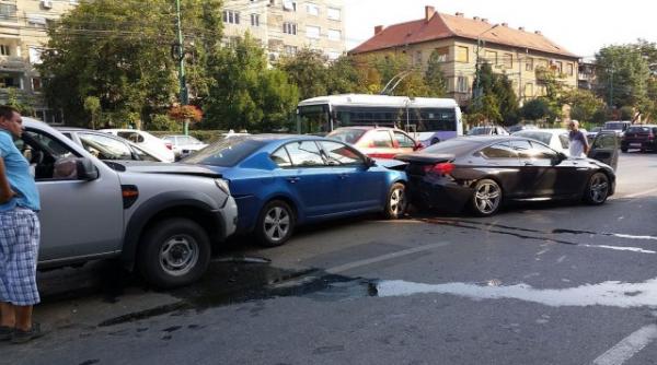 accident spectaculos in centrul timisoarei