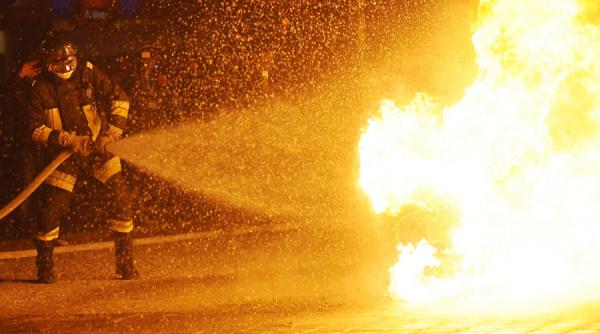 incendiu la o conducta de gaze din ploiesti