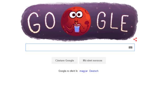 google sarbatoreste descoperirea apei pe marte