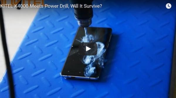 cat rezista un smartphone unei masini de gaurit video