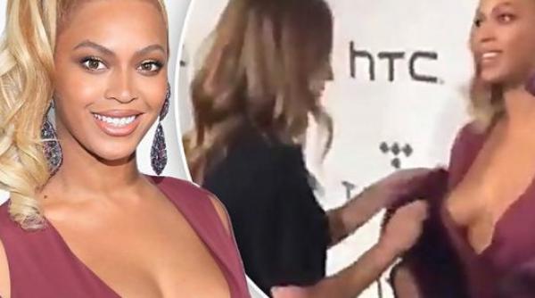 decolteu cu buclcuc ce a patit beyonce pe covorul rosu al evenimentului tidal x 1020 concert
