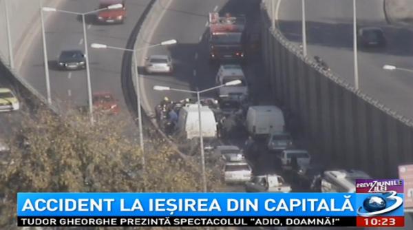 accident grav in pasajul baneasa au fost implicate cinci masini traficul a fost deviat