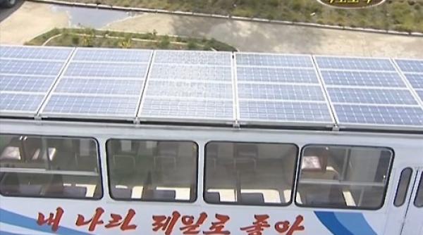 coreea de nord prezinta primul autobuz de productie proprie alimentat cu energie solara