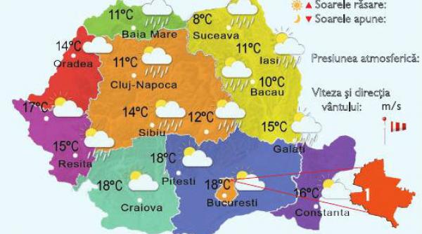 prognoza meteo vremea de luni 16 noiembrie cer variabil