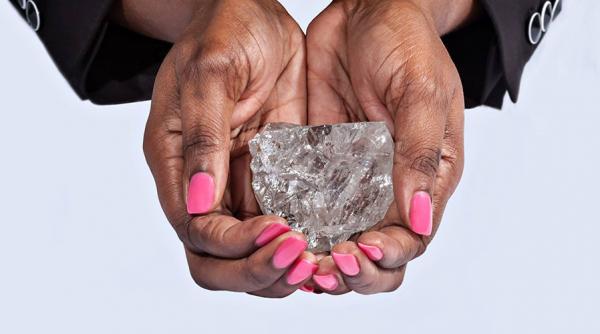 un diamant cat o minge de tenis descoperit in botswana