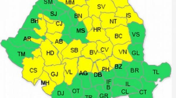 codul galben de ninsori a fost prelungit este vizata jumatate din tara