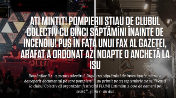 tolo ro isu stia de existenta clubului colectiv o firma de evenimente a trimis un fax catre igsu