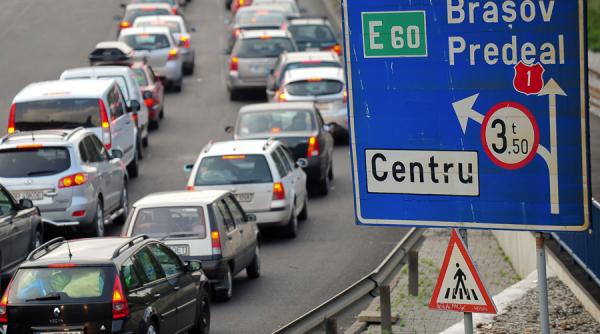 trafic aglomerat de ambele sensuri de mers pe dn1