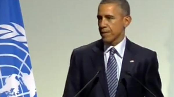 video ce a patit barack obama in timpul discursului de la cop21